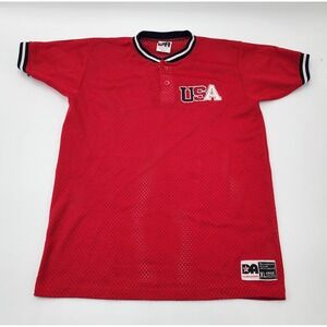Vintage Youth XL‎ Don Alleson USA Jersey Red